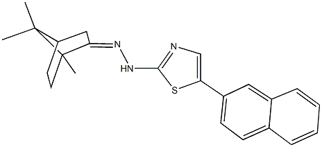 1,7,7-trimethylbicyclo[2.2.1]heptan-2-one [5-(2-naphthyl)-1,3-thiazol-2-yl]hydrazone Struktur