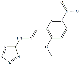 5-nitro-2-methoxybenzaldehyde 1H-tetraazol-5-ylhydrazone Struktur