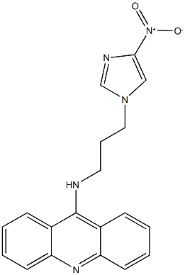 9-[(3-{4-nitro-1H-imidazol-1-yl}propyl)amino]acridine Struktur