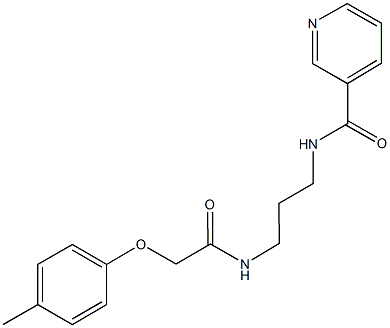 N-(3-{[2-(4-methylphenoxy)acetyl]amino}propyl)nicotinamide Struktur