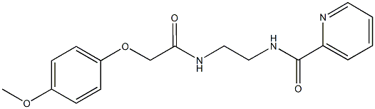 N-(2-{[2-(4-methoxyphenoxy)acetyl]amino}ethyl)-2-pyridinecarboxamide Struktur