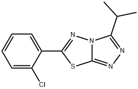 6-(2-chlorophenyl)-3-isopropyl[1,2,4]triazolo[3,4-b][1,3,4]thiadiazole Struktur