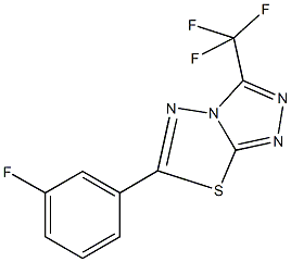 6-(3-fluorophenyl)-3-(trifluoromethyl)[1,2,4]triazolo[3,4-b][1,3,4]thiadiazole Struktur