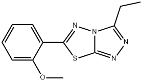 3-ethyl-6-(2-methoxyphenyl)[1,2,4]triazolo[3,4-b][1,3,4]thiadiazole Struktur