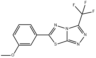 methyl 3-[3-(trifluoromethyl)[1,2,4]triazolo[3,4-b][1,3,4]thiadiazol-6-yl]phenyl ether Struktur