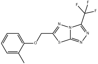 6-[(2-methylphenoxy)methyl]-3-(trifluoromethyl)[1,2,4]triazolo[3,4-b][1,3,4]thiadiazole Struktur