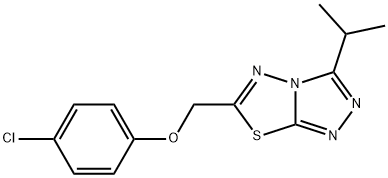 6-[(4-chlorophenoxy)methyl]-3-isopropyl[1,2,4]triazolo[3,4-b][1,3,4]thiadiazole Struktur