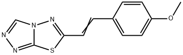 methyl 4-(2-[1,2,4]triazolo[3,4-b][1,3,4]thiadiazol-6-ylvinyl)phenyl ether Struktur