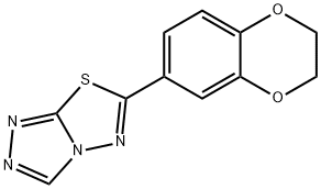 6-(2,3-dihydro-1,4-benzodioxin-6-yl)[1,2,4]triazolo[3,4-b][1,3,4]thiadiazole Struktur