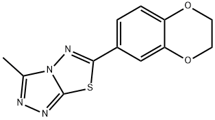 6-(2,3-dihydro-1,4-benzodioxin-6-yl)-3-methyl[1,2,4]triazolo[3,4-b][1,3,4]thiadiazole Struktur