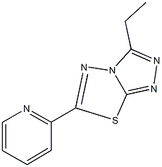 3-ethyl-6-(2-pyridinyl)[1,2,4]triazolo[3,4-b][1,3,4]thiadiazole Struktur