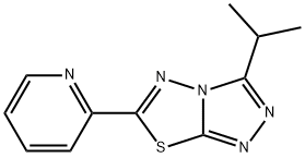 3-isopropyl-6-(2-pyridinyl)[1,2,4]triazolo[3,4-b][1,3,4]thiadiazole Struktur