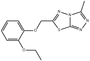 6-[(2-ethoxyphenoxy)methyl]-3-methyl[1,2,4]triazolo[3,4-b][1,3,4]thiadiazole Struktur