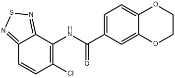 N-(5-chloro-2,1,3-benzothiadiazol-4-yl)-2,3-dihydro-1,4-benzodioxine-6-carboxamide Struktur