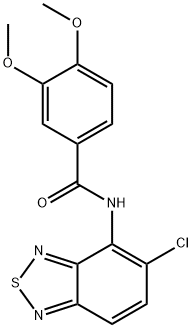 N-(5-chloro-2,1,3-benzothiadiazol-4-yl)-3,4-dimethoxybenzamide Struktur