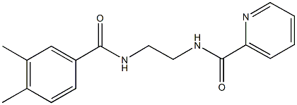 N-{2-[(3,4-dimethylbenzoyl)amino]ethyl}-2-pyridinecarboxamide Struktur