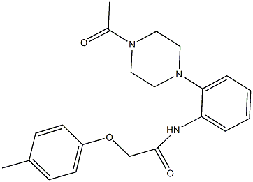 N-[2-(4-acetyl-1-piperazinyl)phenyl]-2-(4-methylphenoxy)acetamide Struktur