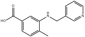 4-methyl-3-[(3-pyridinylmethyl)amino]benzoic acid Struktur