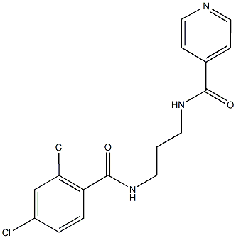 N-{3-[(2,4-dichlorobenzoyl)amino]propyl}isonicotinamide Struktur