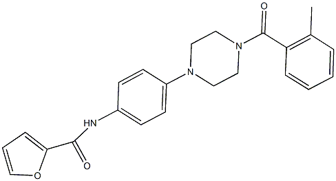 N-{4-[4-(2-methylbenzoyl)-1-piperazinyl]phenyl}-2-furamide Struktur