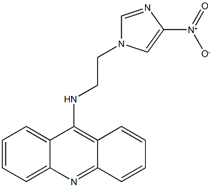 9-[(2-{4-nitro-1H-imidazol-1-yl}ethyl)amino]acridine Struktur