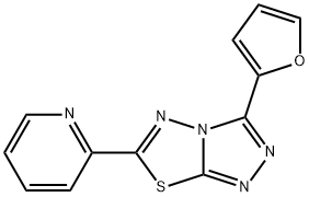 3-(2-furyl)-6-(2-pyridinyl)[1,2,4]triazolo[3,4-b][1,3,4]thiadiazole Struktur