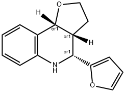 4-(2-furyl)-2,3,3a,4,5,9b-hexahydrofuro[3,2-c]quinoline Struktur