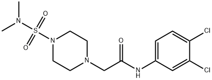 N-(3,4-dichlorophenyl)-2-{4-[(dimethylamino)sulfonyl]-1-piperazinyl}acetamide Struktur