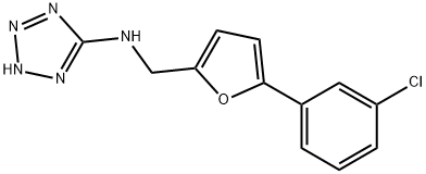 N-{[5-(3-chlorophenyl)-2-furyl]methyl}-N-(2H-tetraazol-5-yl)amine Struktur