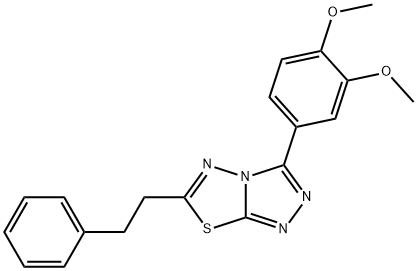 3-(3,4-dimethoxyphenyl)-6-(2-phenylethyl)[1,2,4]triazolo[3,4-b][1,3,4]thiadiazole Struktur