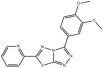 3-(3,4-dimethoxyphenyl)-6-(2-pyridinyl)[1,2,4]triazolo[3,4-b][1,3,4]thiadiazole Struktur