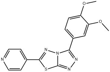 3-(3,4-dimethoxyphenyl)-6-(4-pyridinyl)[1,2,4]triazolo[3,4-b][1,3,4]thiadiazole Struktur