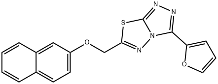 [3-(2-furyl)[1,2,4]triazolo[3,4-b][1,3,4]thiadiazol-6-yl]methyl 2-naphthyl ether Struktur