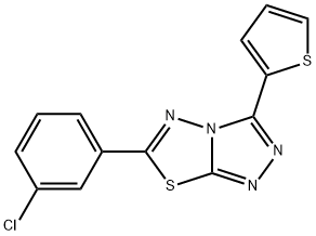 6-(3-chlorophenyl)-3-(2-thienyl)[1,2,4]triazolo[3,4-b][1,3,4]thiadiazole Struktur