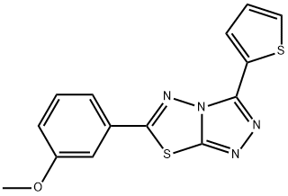 methyl 3-[3-(2-thienyl)[1,2,4]triazolo[3,4-b][1,3,4]thiadiazol-6-yl]phenyl ether Struktur