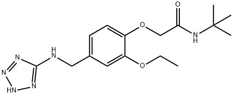 N-(tert-butyl)-2-{2-ethoxy-4-[(2H-tetraazol-5-ylamino)methyl]phenoxy}acetamide Struktur