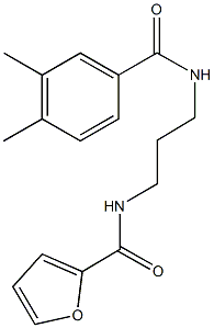 N-{3-[(3,4-dimethylbenzoyl)amino]propyl}-2-furamide Struktur