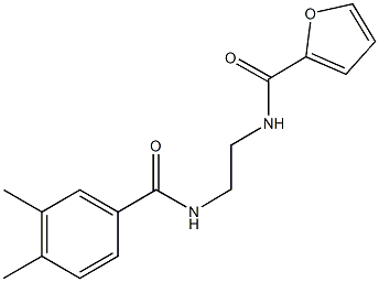 N-{2-[(3,4-dimethylbenzoyl)amino]ethyl}-2-furamide Struktur