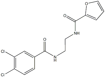 N-{2-[(3,4-dichlorobenzoyl)amino]ethyl}-2-furamide Struktur