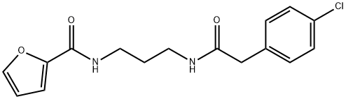 N-(3-{[2-(4-chlorophenyl)acetyl]amino}propyl)-2-furamide Struktur