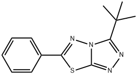 3-tert-butyl-6-phenyl[1,2,4]triazolo[3,4-b][1,3,4]thiadiazole Struktur