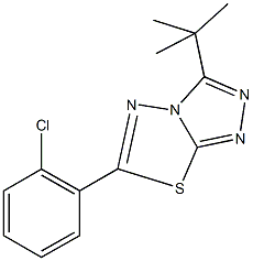 3-tert-butyl-6-(2-chlorophenyl)[1,2,4]triazolo[3,4-b][1,3,4]thiadiazole Struktur