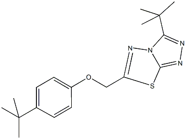 4-tert-butylphenyl (3-tert-butyl[1,2,4]triazolo[3,4-b][1,3,4]thiadiazol-6-yl)methyl ether Struktur