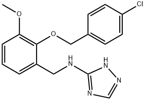 N-{2-[(4-chlorobenzyl)oxy]-3-methoxybenzyl}-N-(4H-1,2,4-triazol-3-yl)amine Struktur