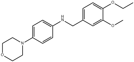 N-(4-ethoxy-3-methoxybenzyl)-N-[4-(4-morpholinyl)phenyl]amine Struktur