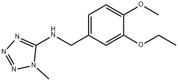 N-(3-ethoxy-4-methoxybenzyl)-N-(1-methyl-1H-tetraazol-5-yl)amine Struktur