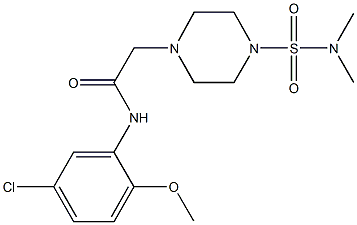 N-(5-chloro-2-methoxyphenyl)-2-{4-[(dimethylamino)sulfonyl]-1-piperazinyl}acetamide Struktur