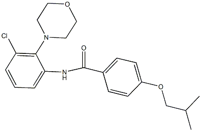 N-[3-chloro-2-(4-morpholinyl)phenyl]-4-isobutoxybenzamide Struktur