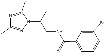 3-bromo-N-[2-(3,5-dimethyl-1H-1,2,4-triazol-1-yl)propyl]benzamide Struktur