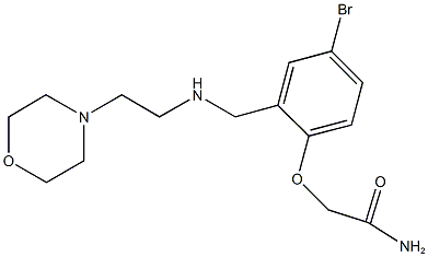 2-[4-bromo-2-({[2-(4-morpholinyl)ethyl]amino}methyl)phenoxy]acetamide Struktur